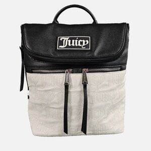 Juicy Couture Y2K Black and White Stitch Backpack